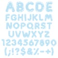 Alphabet, letters, numbers and signs made of plastic, polyethylene, cellophane.